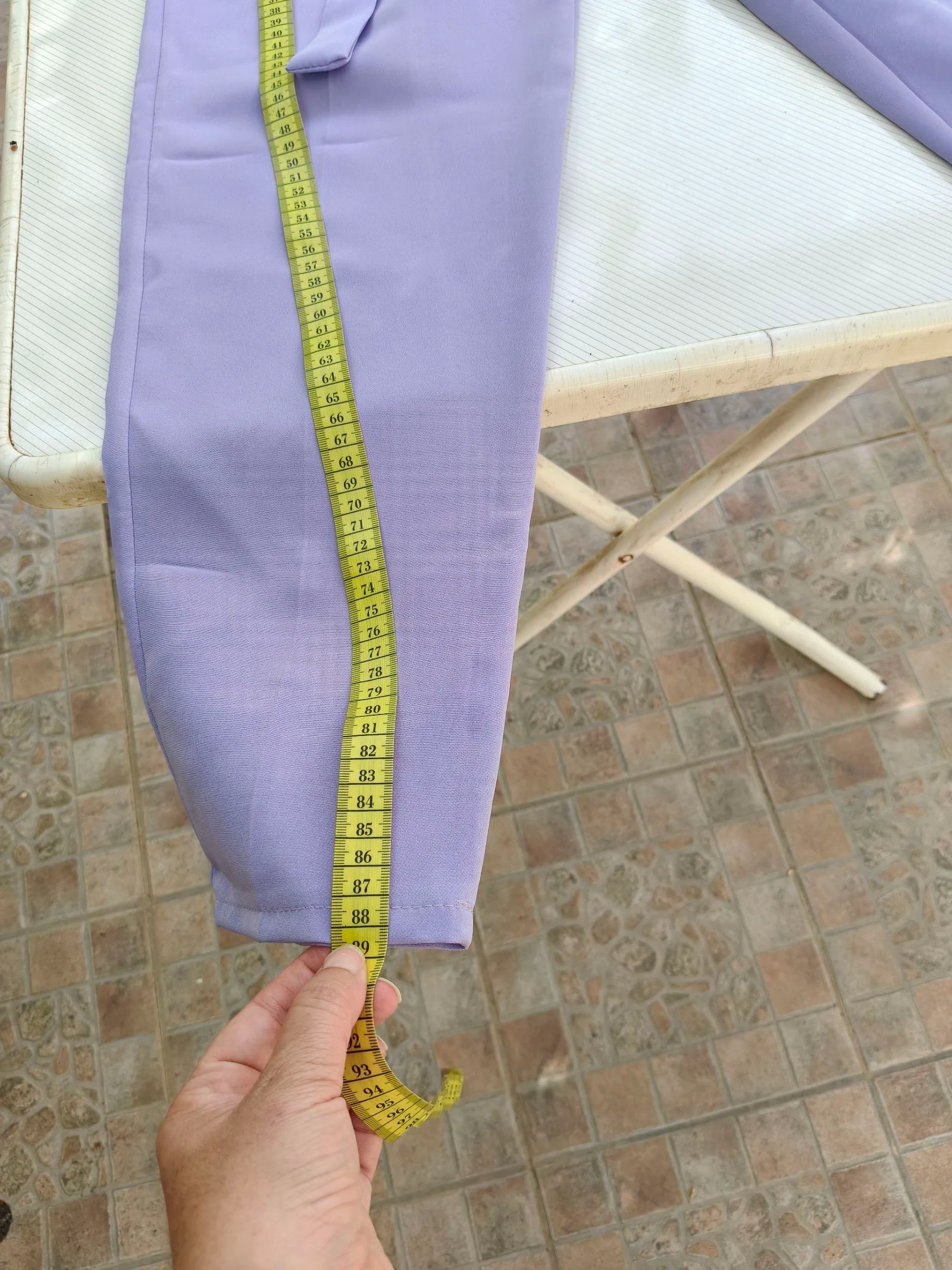 Pantalón de vestir morado lila con lazo – photo 12